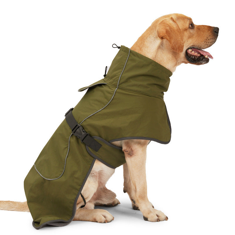 JMT-172618 Warm Military-Style Dog Coat in Cotton - Available in Sizes XS to XXL