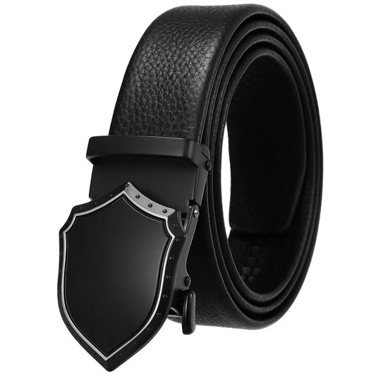 JMT-172746 Automatic Buckle Business Leather Belt for Men - Adjustable Fit, Durable Design