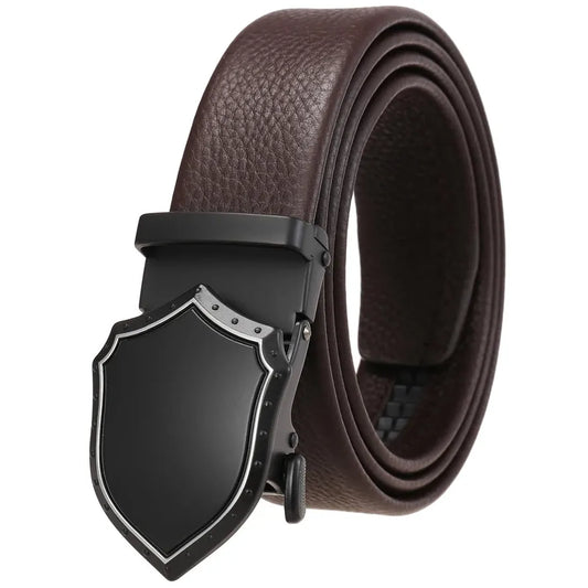 JMT-172746 Automatic Buckle Business Leather Belt for Men - Adjustable Fit, Durable Design