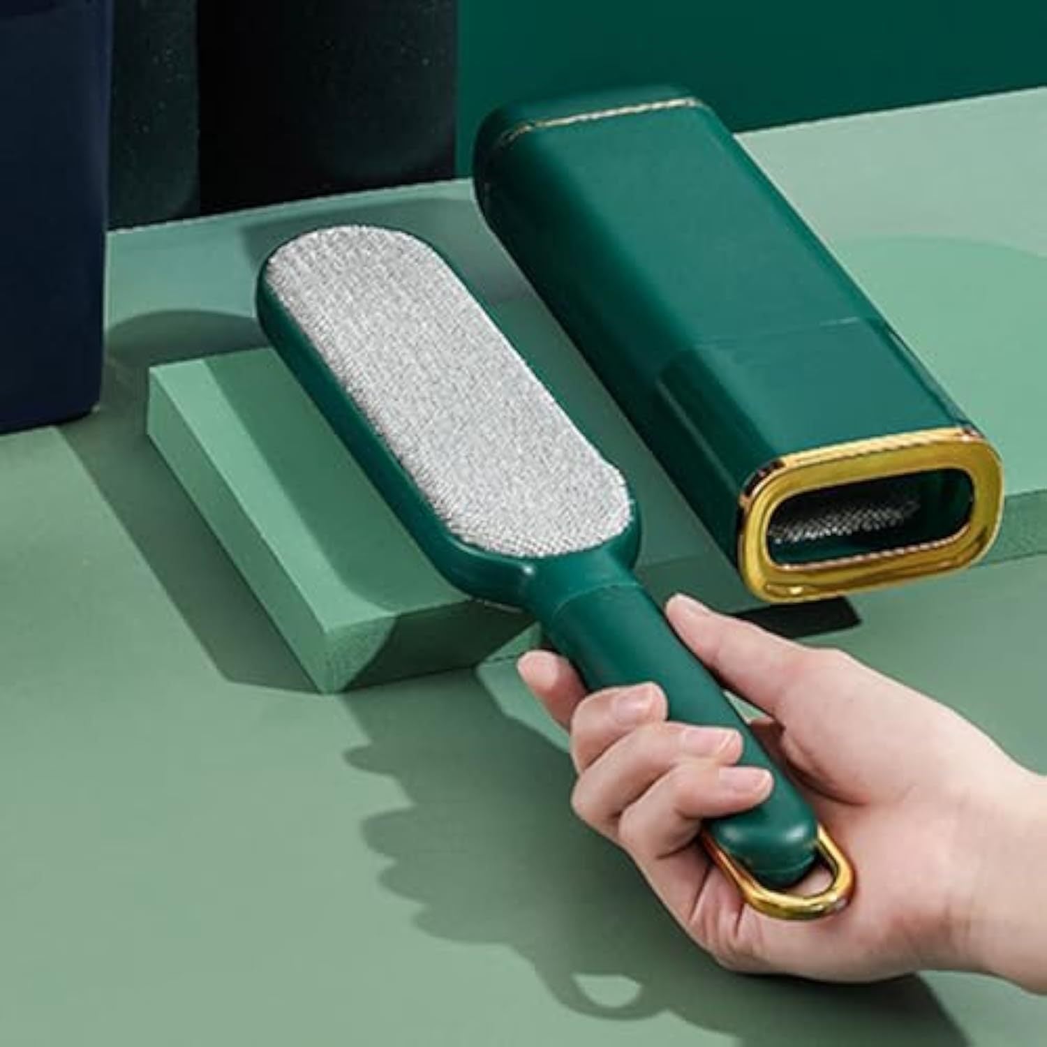 JMT-172810 Self-Cleaning Double-Sided Pet Hair Remover Brush for Clothes and Furniture