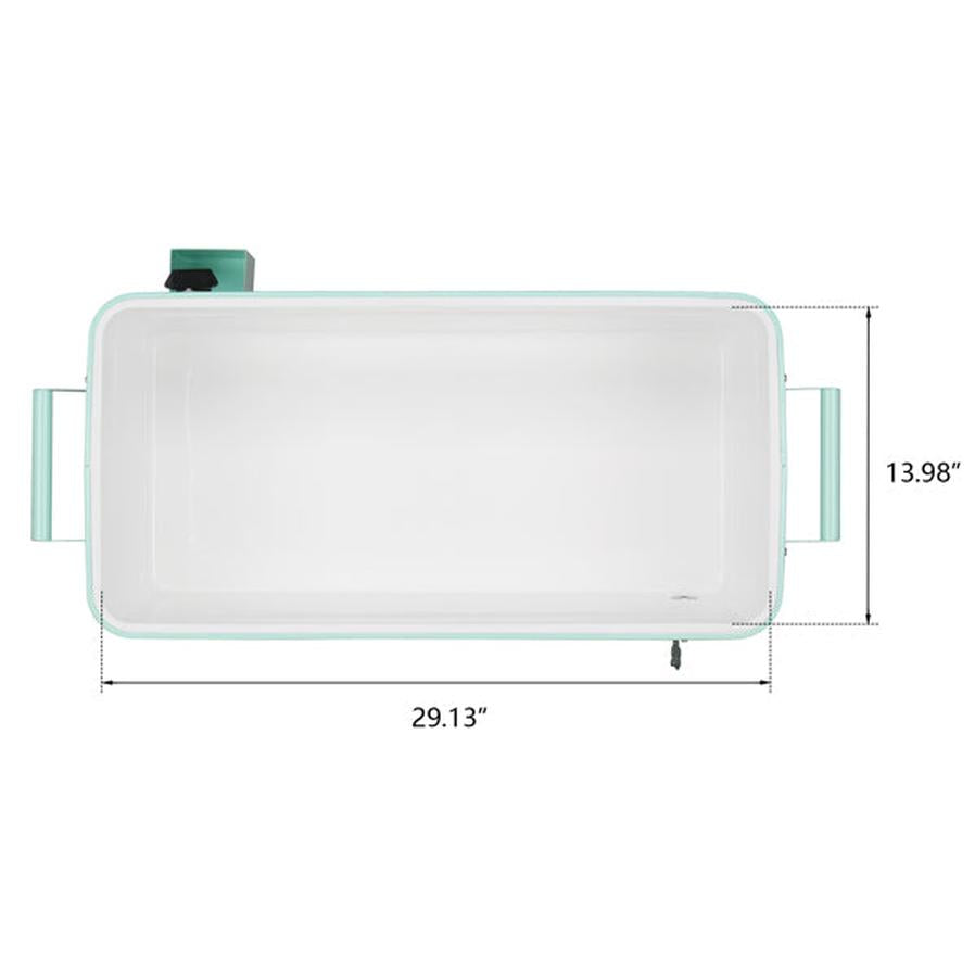 JMT-172874 Mint Green Insulated Freezer Trolley 91x84.5x38.5cm Rectangular Plastic Box