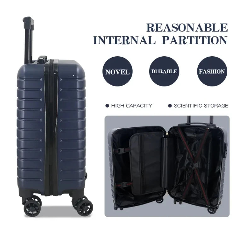 JMT-172874 OMASKA Custom ABS Luggage Set - 14, 20, 24, 28 Inch Spinner Wheels Travel Suitcases