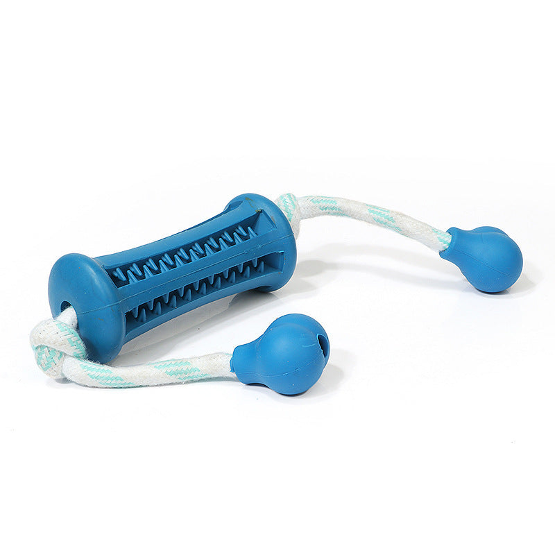 JMT-173130 Natural Rubber Dog Toy for Molar Teeth Cleaning with Rope – Available in Various Colors