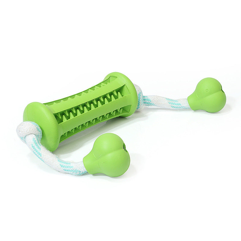 JMT-173130 Natural Rubber Dog Toy for Molar Teeth Cleaning with Rope – Available in Various Colors