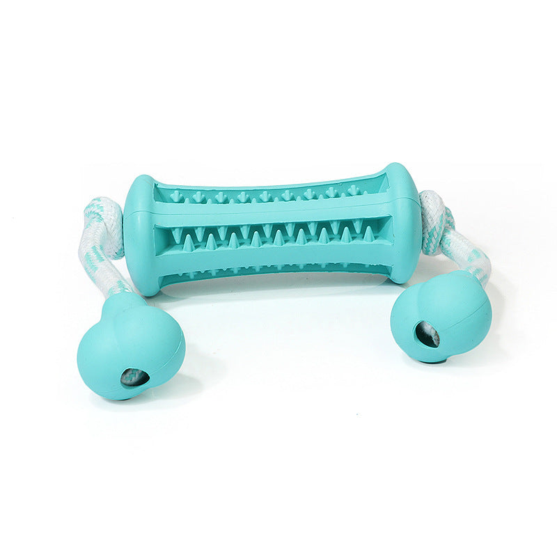 JMT-173130 Natural Rubber Dog Toy for Molar Teeth Cleaning with Rope – Available in Various Colors