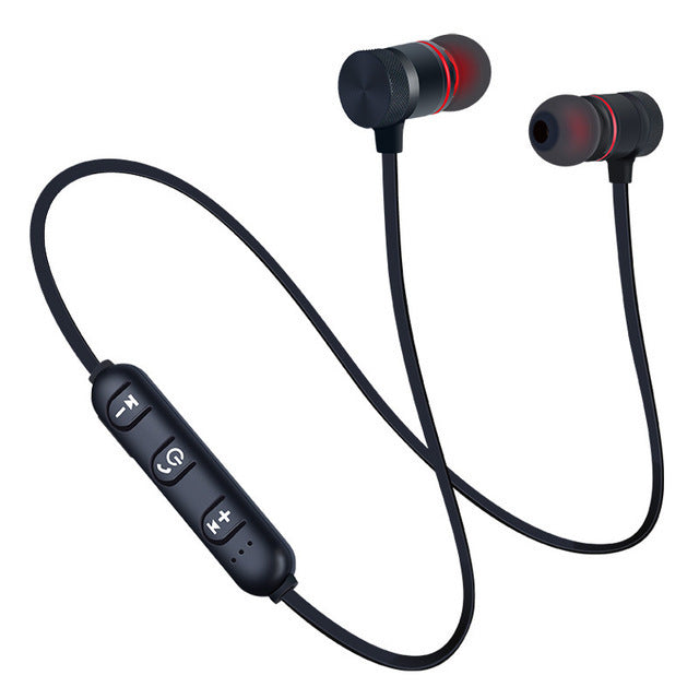 JMT-173130 TWS Magnetic Bluetooth Earbuds with 10m Range and Stereo Sound in Red and Black