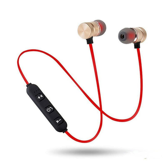 JMT-173130 TWS Magnetic Bluetooth Earbuds with 10m Range and Stereo Sound in Red and Black