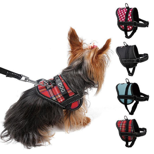 JMT-173322 Reflective Dog Seat Belt Harness with Traction Rope for Small Breeds