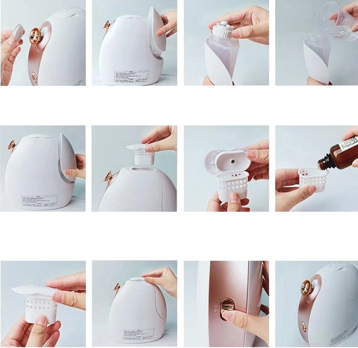 JMT-173386 Nano Spray Facial Steamer with Cold and Hot Mist, 180mL Water Tank Capacity, ABS Material, 320W Power