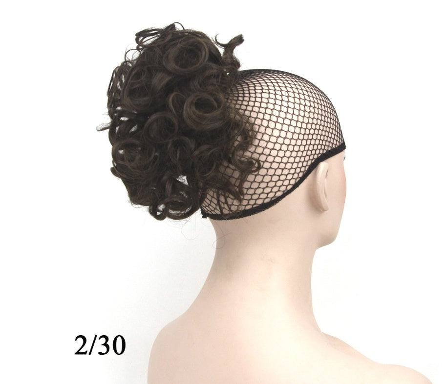 JMT-173514 European and American Short Hair Wigs with High Temperature Fiber, Fluffy Ponytail and Hair Extensions in Various Colors