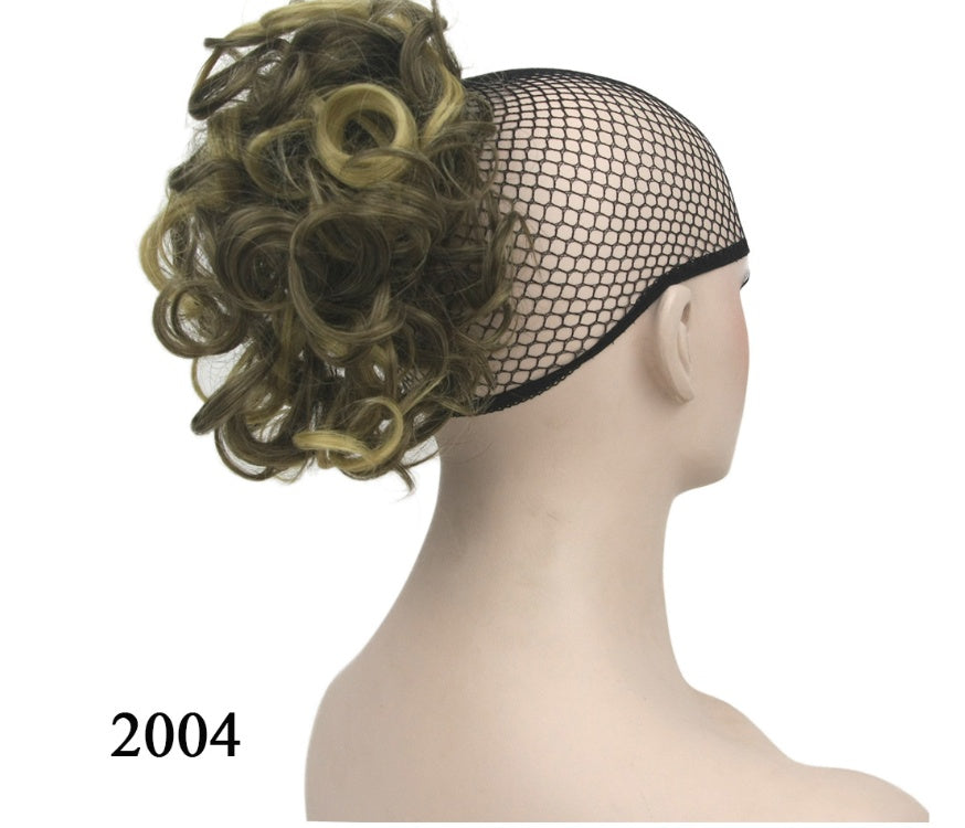 JMT-173514 European and American Short Hair Wigs with High Temperature Fiber, Fluffy Ponytail and Hair Extensions in Various Colors