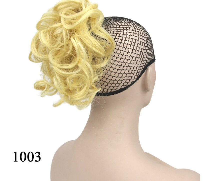 JMT-173514 European and American Short Hair Wigs with High Temperature Fiber, Fluffy Ponytail and Hair Extensions in Various Colors