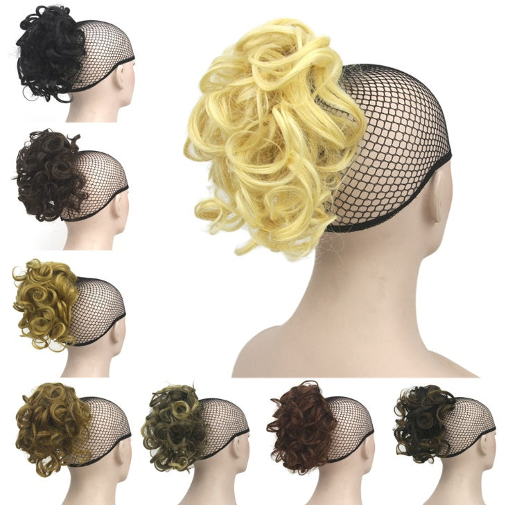 JMT-173514 European and American Short Hair Wigs with High Temperature Fiber, Fluffy Ponytail and Hair Extensions in Various Colors