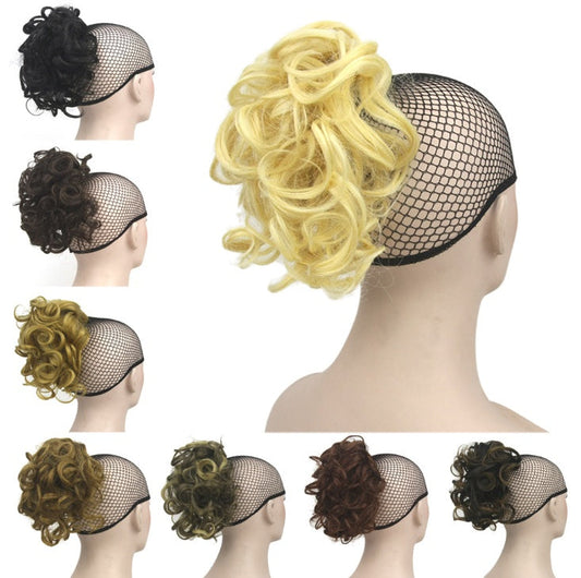 JMT-173514 European and American Short Hair Wigs with High Temperature Fiber, Fluffy Ponytail and Hair Extensions in Various Colors