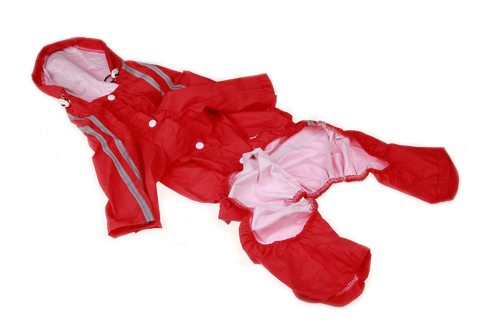 JMT-173770 British Style Dog Raincoat - Acrylic Material, Sizes 3XL-7XL, Available in Blue, Red, Yellow, Green