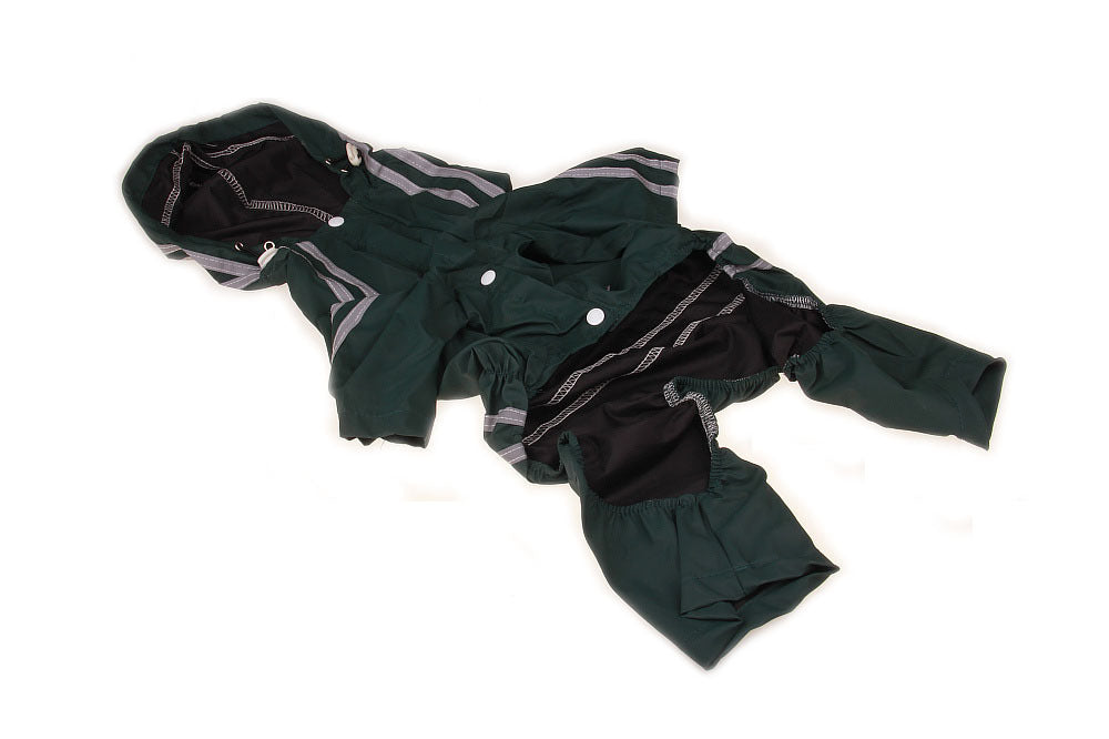 JMT-173770 British Style Dog Raincoat - Acrylic Material, Sizes 3XL-7XL, Available in Blue, Red, Yellow, Green
