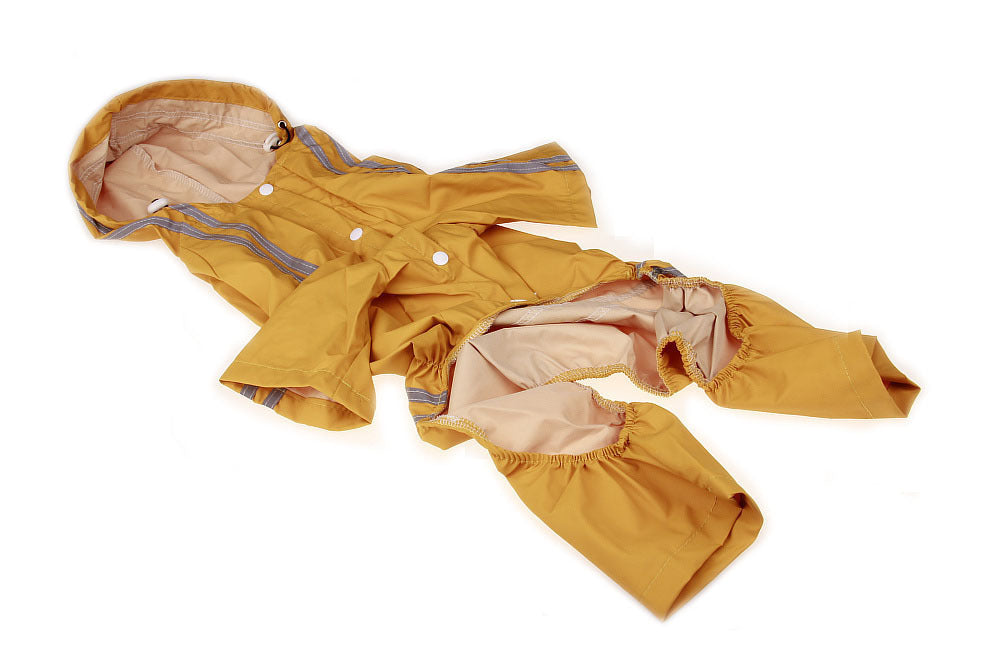 JMT-173770 British Style Dog Raincoat - Acrylic Material, Sizes 3XL-7XL, Available in Blue, Red, Yellow, Green