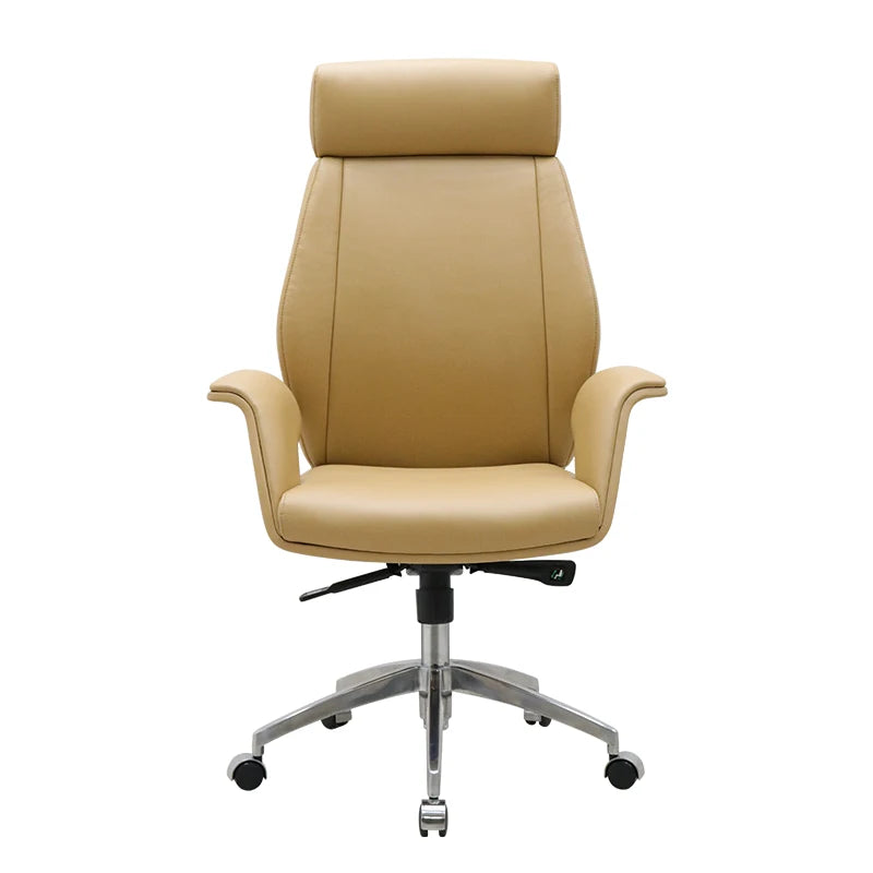 JMT-173898 High Back Ergonomic Leather Office Chair with Reclining Backrest and PU Armrests, 200kg Capacity, Adjustable Height