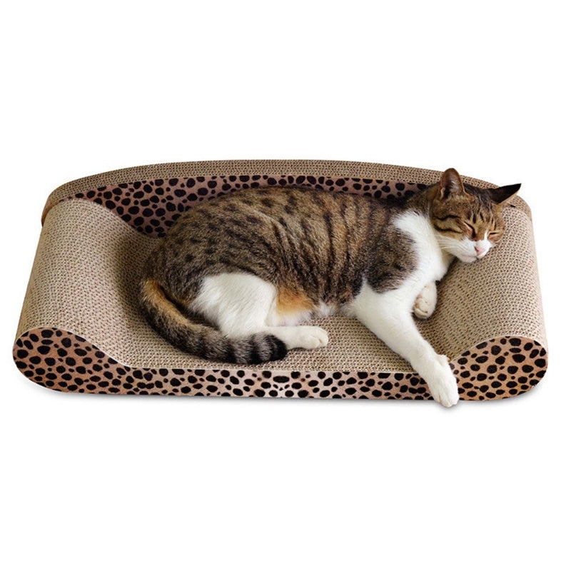 JMT-174154 Extra Large Corrugated Cat Scratch Board with Comfortable Backrest for Claw Grinding and Relaxation