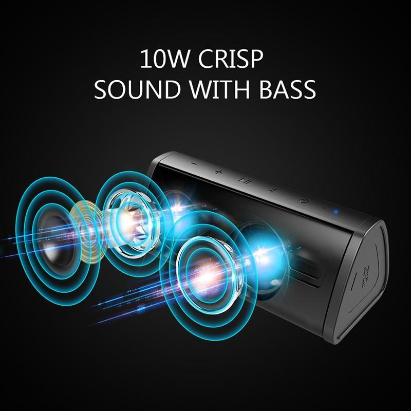 JMT-174154 Waterproof Bluetooth Outdoor Speaker with 10W Subwoofer and Built-in Lithium Battery