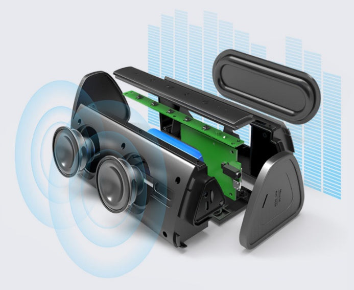 JMT-174154 Waterproof Bluetooth Outdoor Speaker with 10W Subwoofer and Built-in Lithium Battery