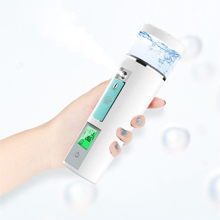 JMT-174282 Portable USB Rechargeable Facial Moisturizer Spray - Simple White Design