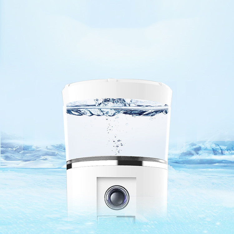 JMT-174282 Portable USB Rechargeable Facial Moisturizer Spray - Simple White Design