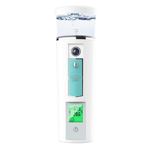 JMT-174282 Portable USB Rechargeable Facial Moisturizer Spray - Simple White Design