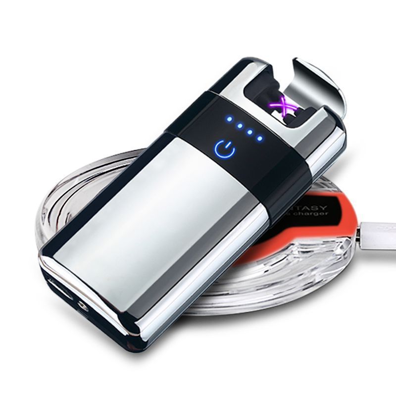 JMT-174474 Dual Laser Induction Wireless Charging Lighter with Gift Box and USB Cable