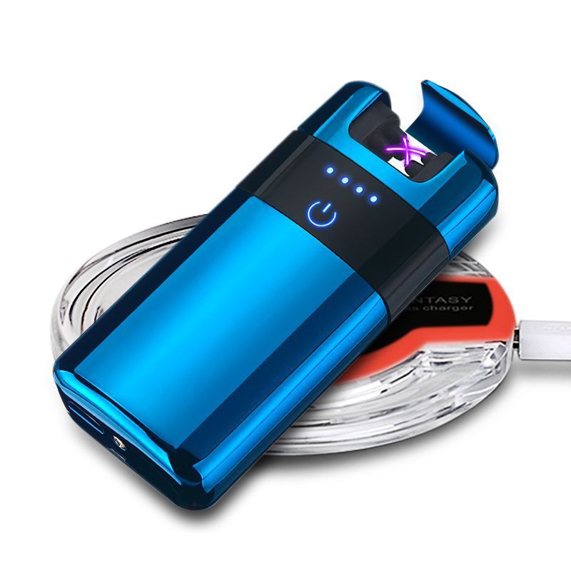 JMT-174474 Dual Laser Induction Wireless Charging Lighter with Gift Box and USB Cable