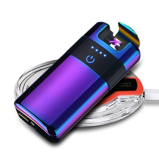 JMT-174474 Dual Laser Induction Wireless Charging Lighter with Gift Box and USB Cable