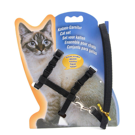 JMT-174474 Multi-Color Nylon Cat Leash with Adjustable Chest Strap