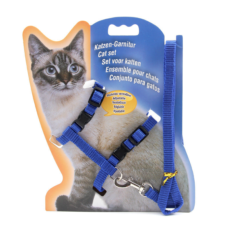 JMT-174474 Multi-Color Nylon Cat Leash with Adjustable Chest Strap