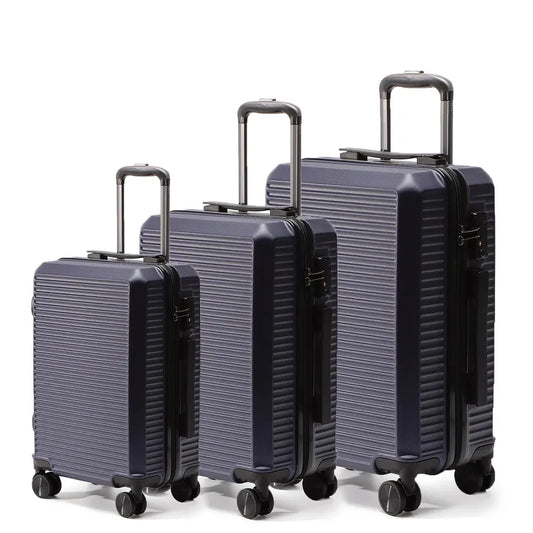 JMT-174858 Classic 3-Piece ABS and PC Hard Shell Trolley Luggage Set for Travelling