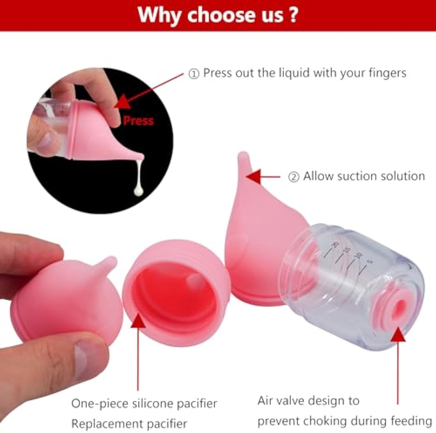 JMT-175114 Soft Silicone Pet Feeding Bottle Kit for Kittens and Puppies with Anti-Choking Valve and Measurement Markings