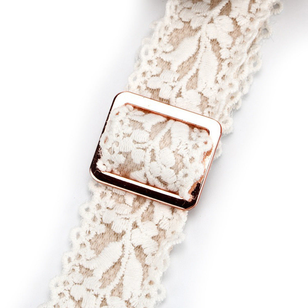 JMT-175626 Floral Lace Pet Harness Set for Cats and Dogs with Collar and Leash, All Season Use