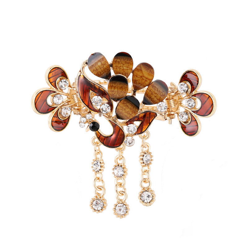 JMT-175818 Butterfly Shape Vintage Alloy Hair Clip with Artificial Crystal