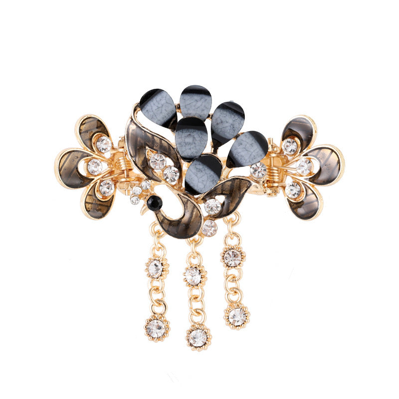 JMT-175818 Butterfly Shape Vintage Alloy Hair Clip with Artificial Crystal