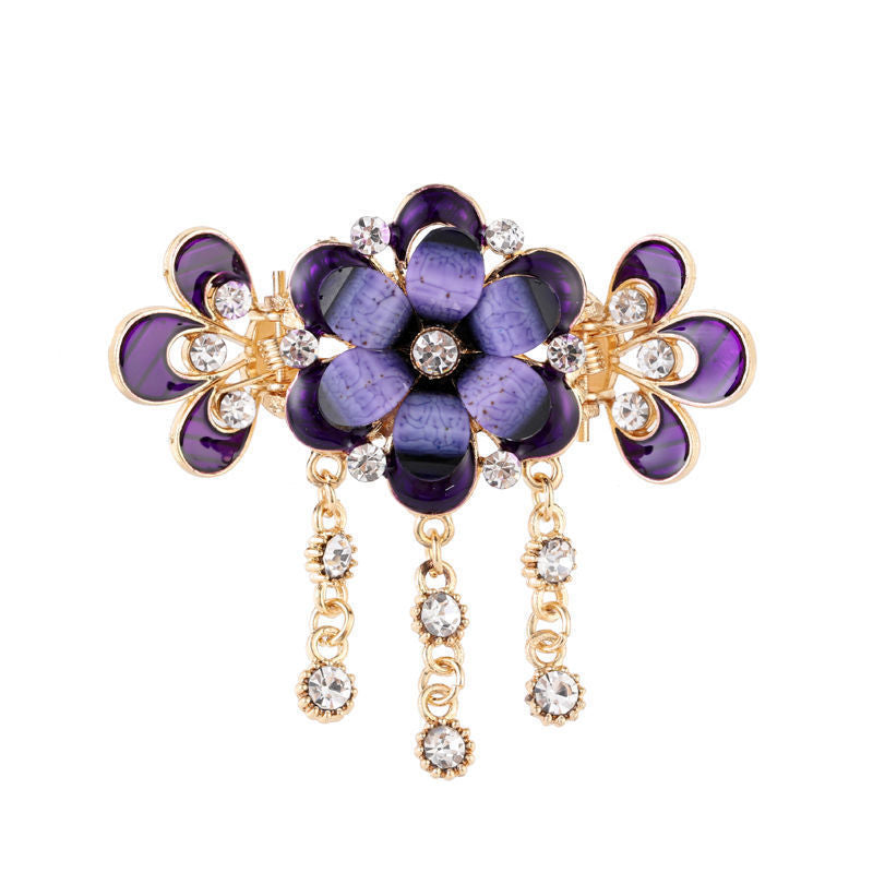 JMT-175818 Butterfly Shape Vintage Alloy Hair Clip with Artificial Crystal