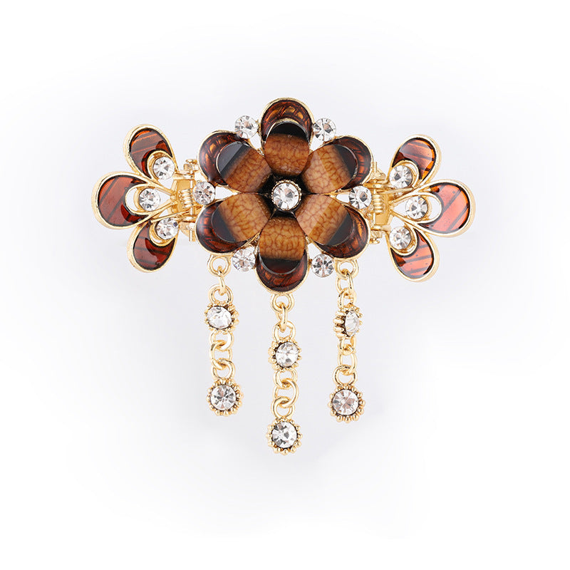 JMT-175818 Butterfly Shape Vintage Alloy Hair Clip with Artificial Crystal