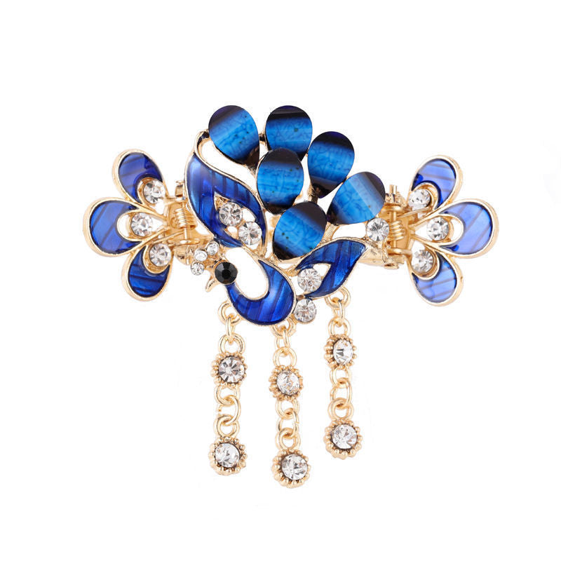 JMT-175818 Butterfly Shape Vintage Alloy Hair Clip with Artificial Crystal