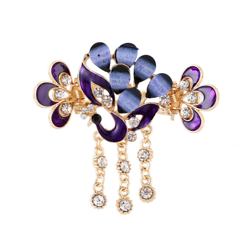 JMT-175818 Butterfly Shape Vintage Alloy Hair Clip with Artificial Crystal