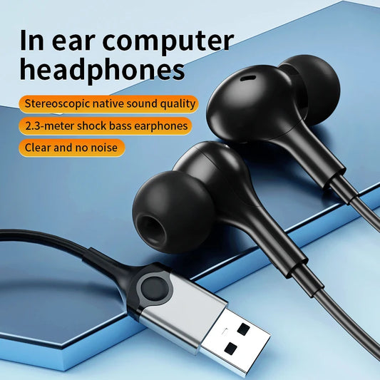 JMT-175946 Noise Cancelling Wired Headset with Microphone for Gaming and PC - Hi-Fi Sound Quality Earbuds