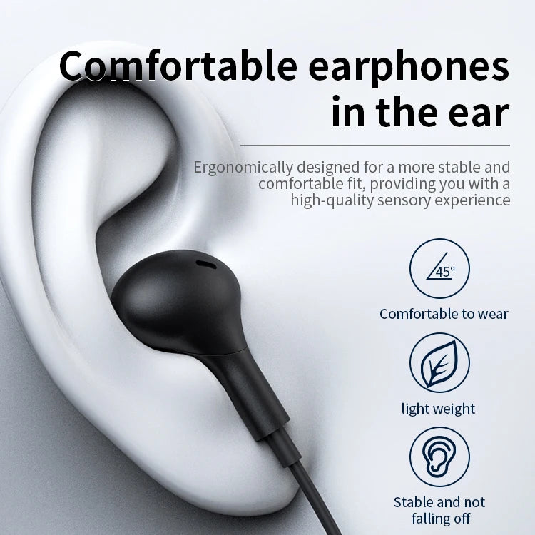 JMT-175946 Noise Cancelling Wired Headset with Microphone for Gaming and PC - Hi-Fi Sound Quality Earbuds