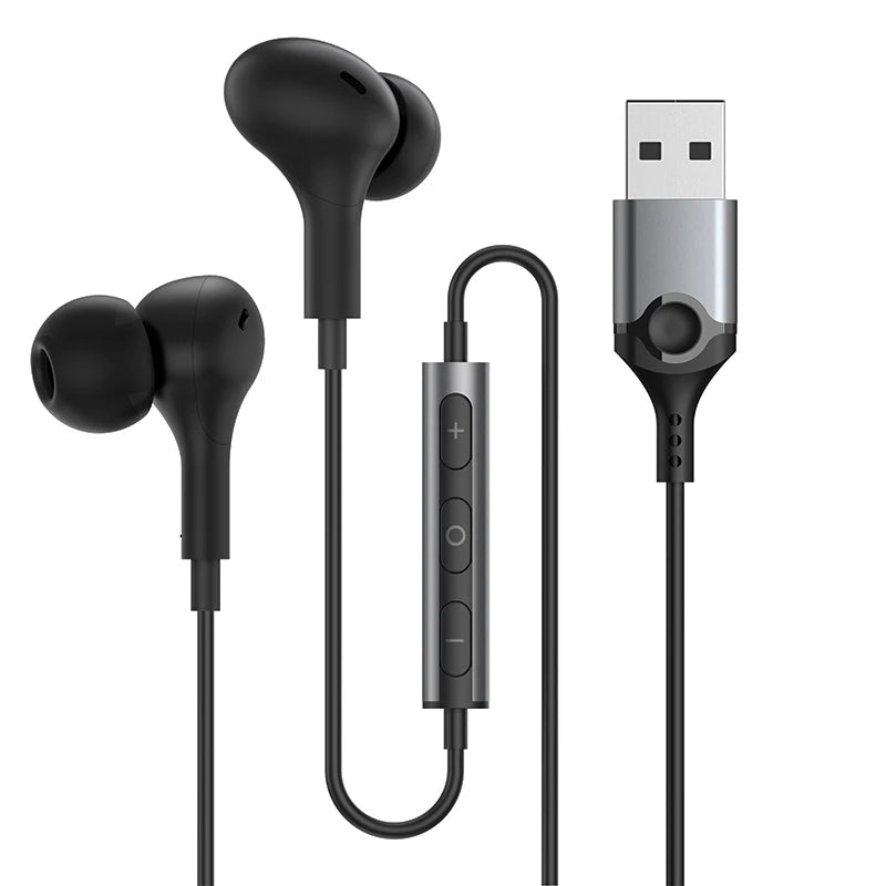 JMT-175946 Noise Cancelling Wired Headset with Microphone for Gaming and PC - Hi-Fi Sound Quality Earbuds