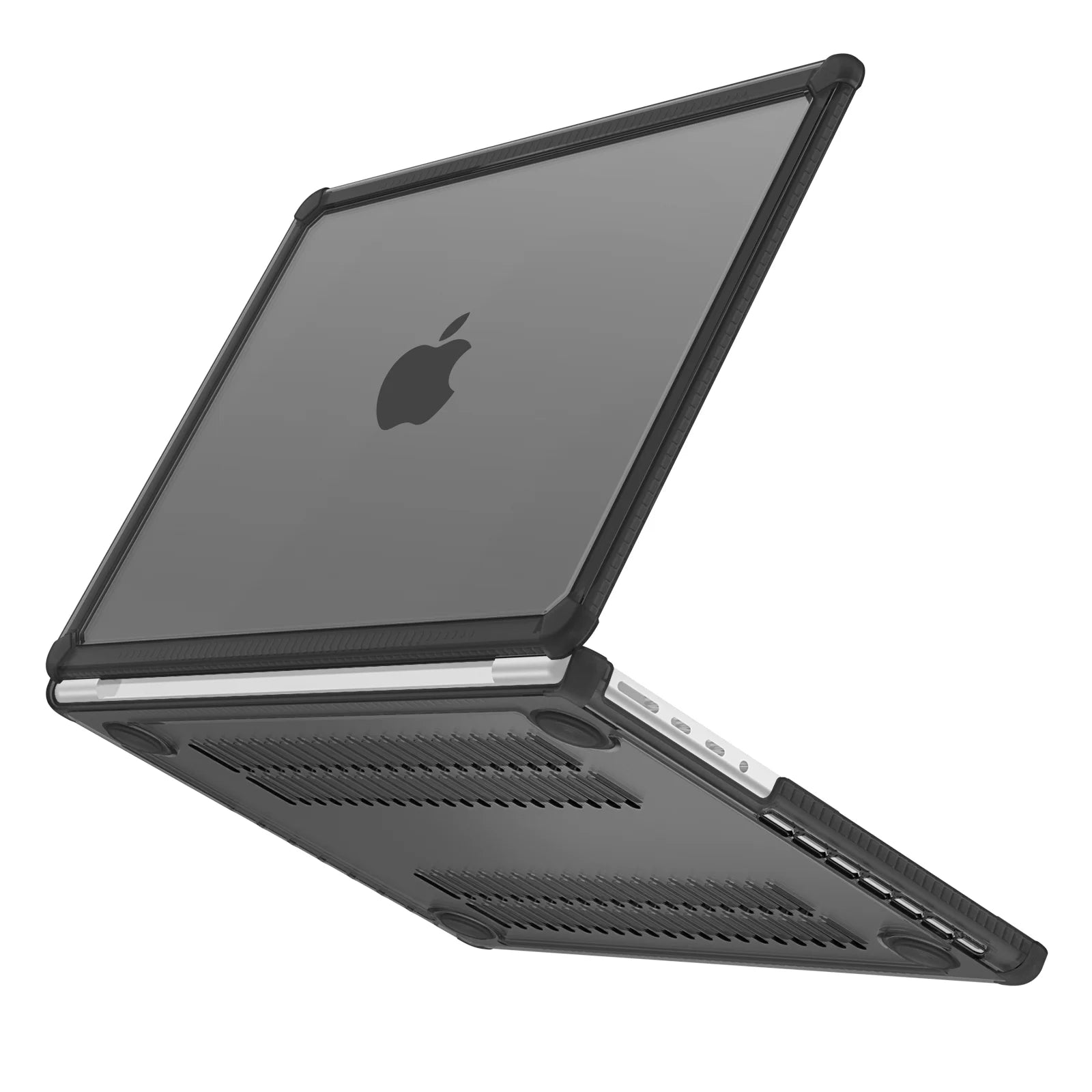 JMT-176010 Crystal TPU Anti-Slip Laptop Case with Louver Design for MacBook Air 13.3 Inches