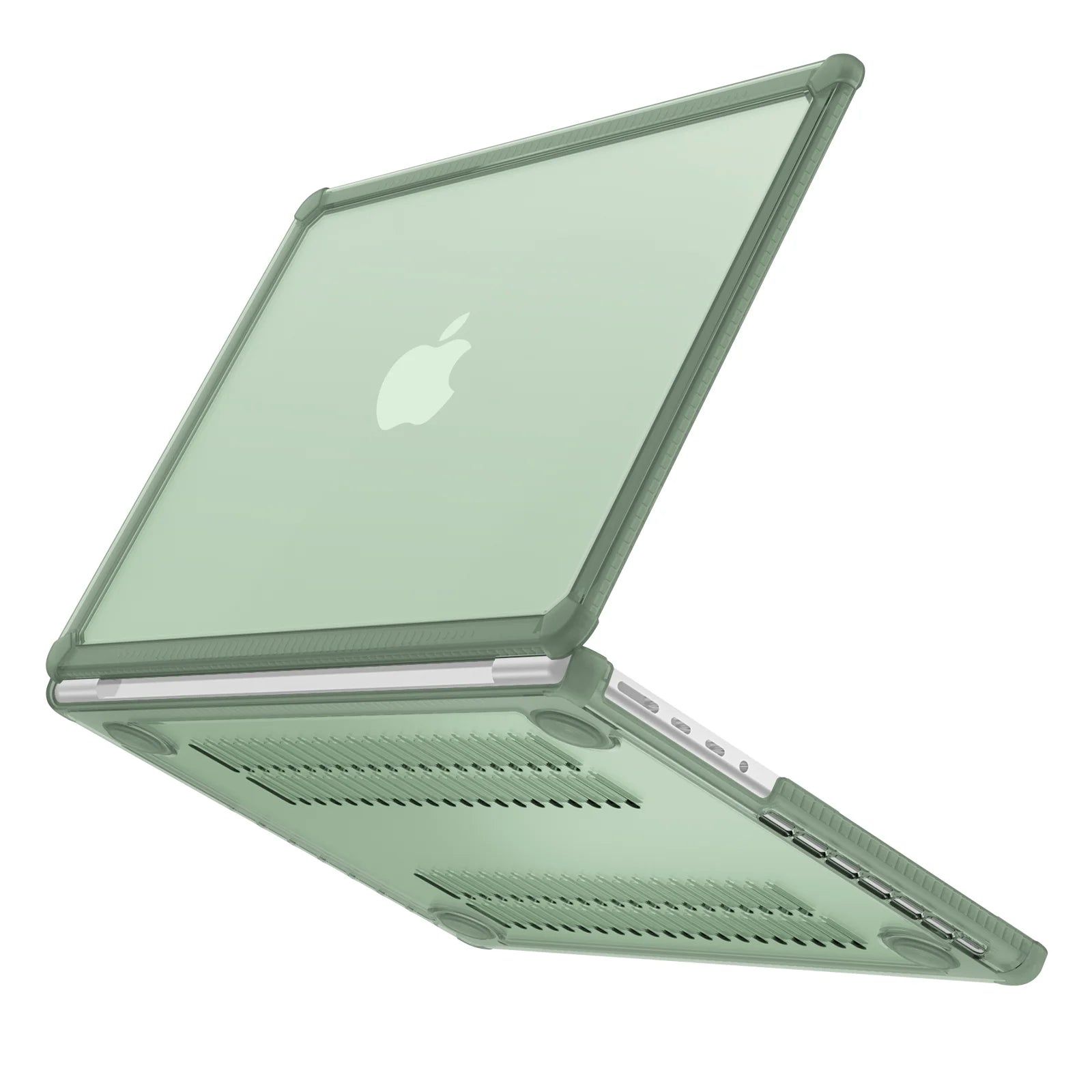 JMT-176010 Crystal TPU Anti-Slip Laptop Case with Louver Design for MacBook Air 13.3 Inches