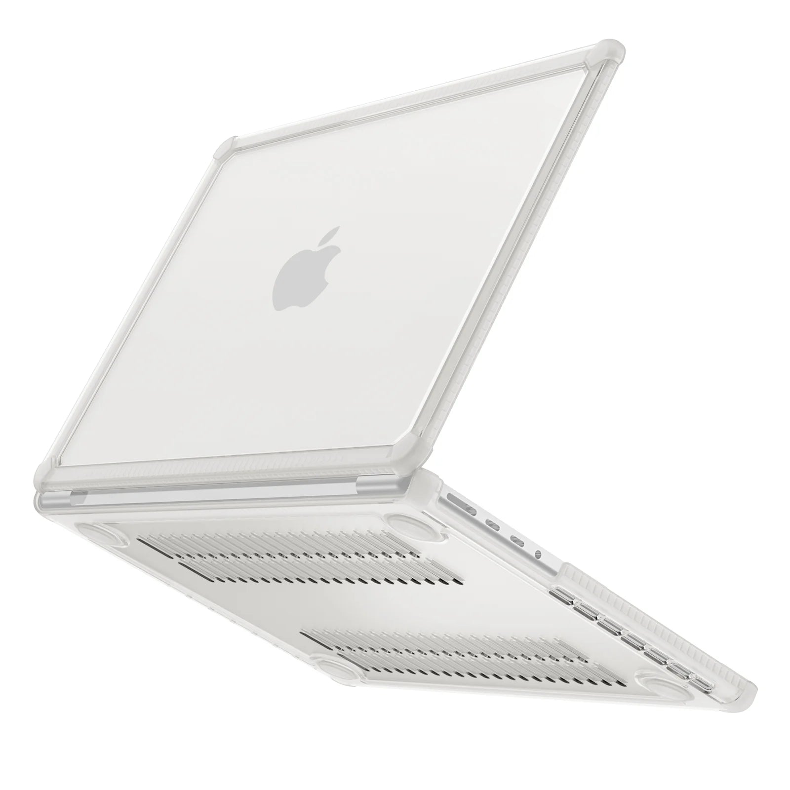 JMT-176010 Crystal TPU Anti-Slip Laptop Case with Louver Design for MacBook Air 13.3 Inches