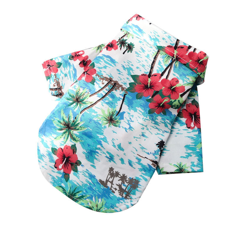 JMT-176202 Pineapple Print Beach Shirt for Small and Medium Dogs and Cats - Spring and Summer Apparel