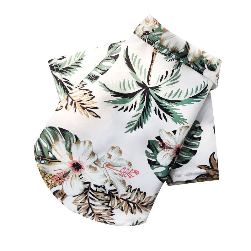 JMT-176202 Pineapple Print Beach Shirt for Small and Medium Dogs and Cats - Spring and Summer Apparel